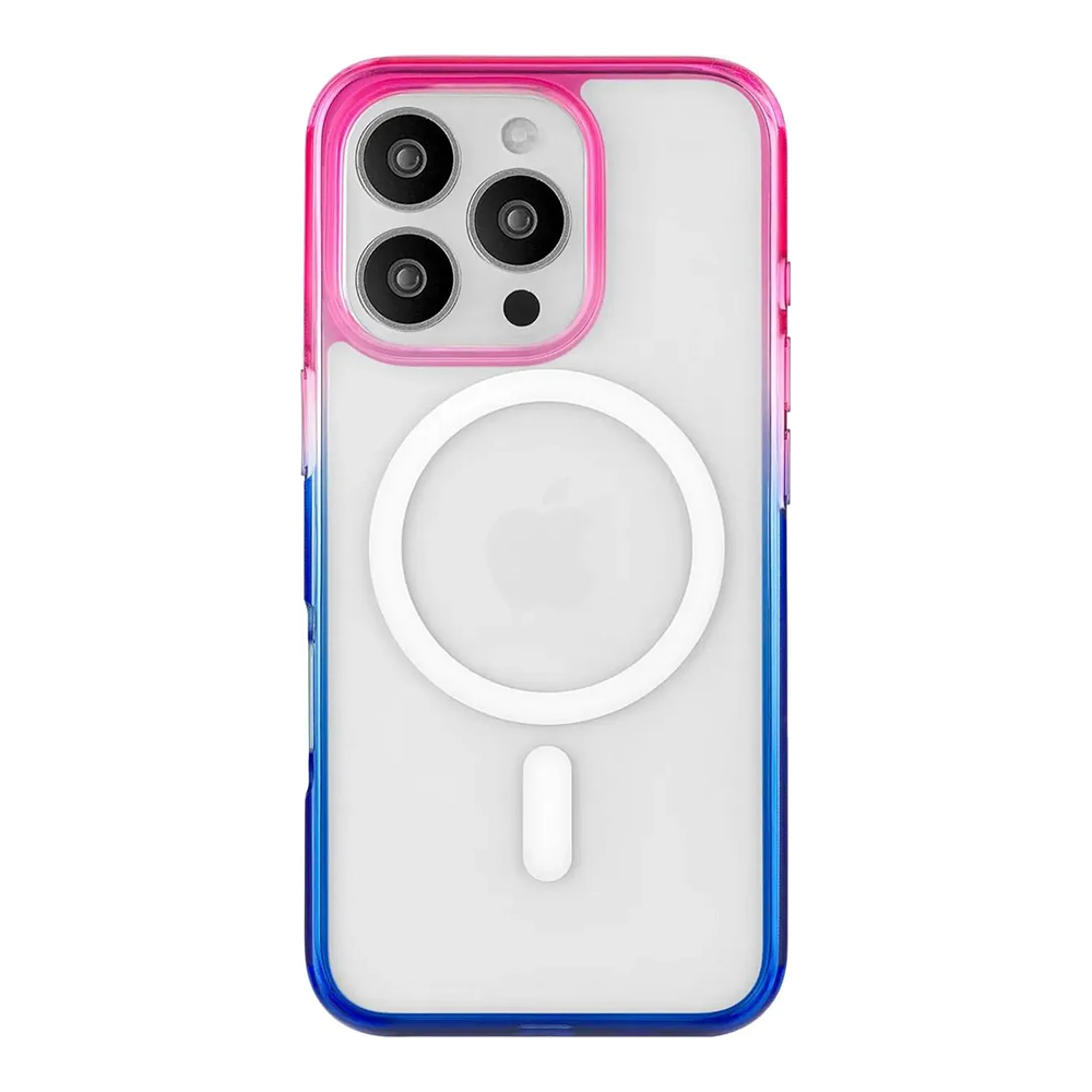 Чехол защитный uBear Fusion Mag Case iPhone 16 Pro, сине-розовый